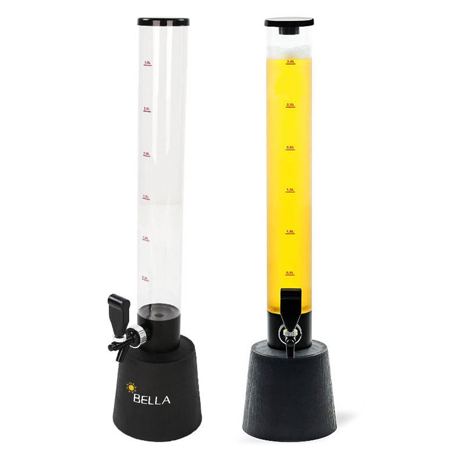 Plastic 3L Beer Clear Beverage Tower 10