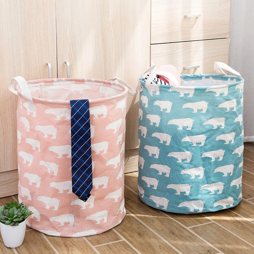 Drawstring Clothes Hamper 9