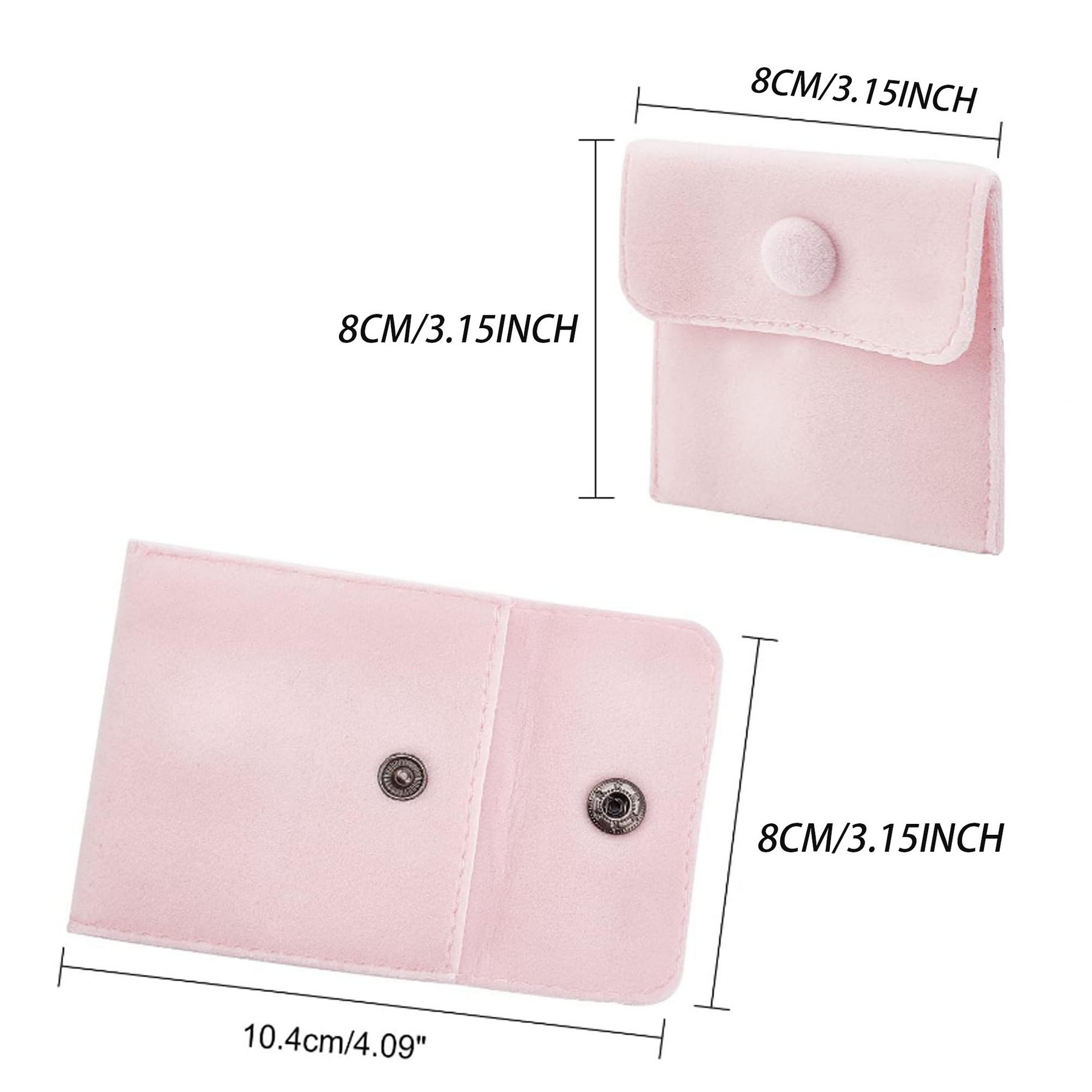 Velvet Jewellery Packaging Snap Bags 3