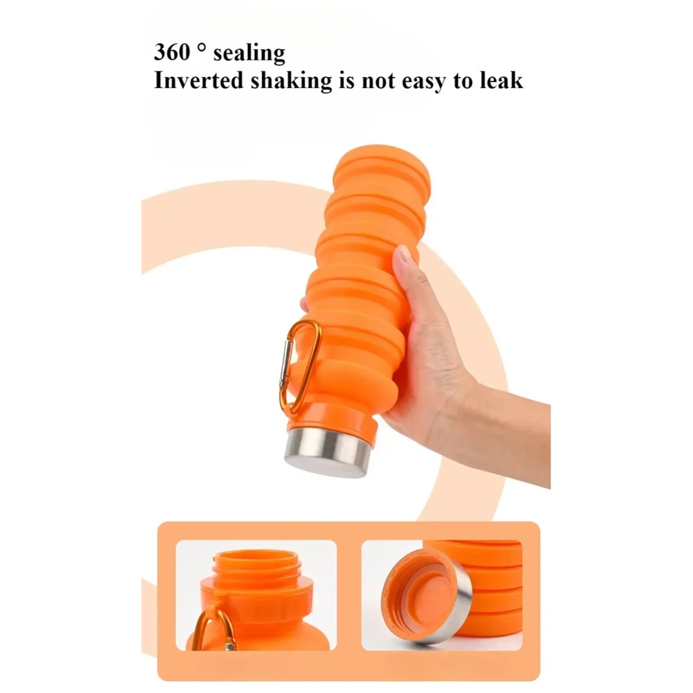 17Oz Collapsible Silicone Water Bottle 2