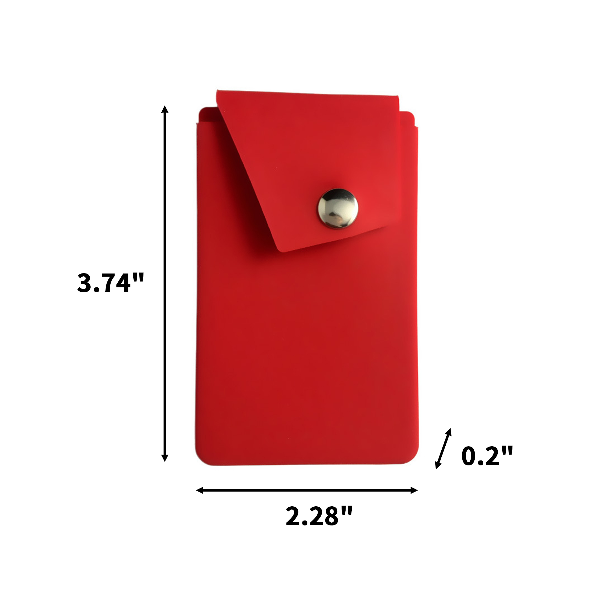 Silicone Phone Card Wallet With Snap Closure And Stand 3