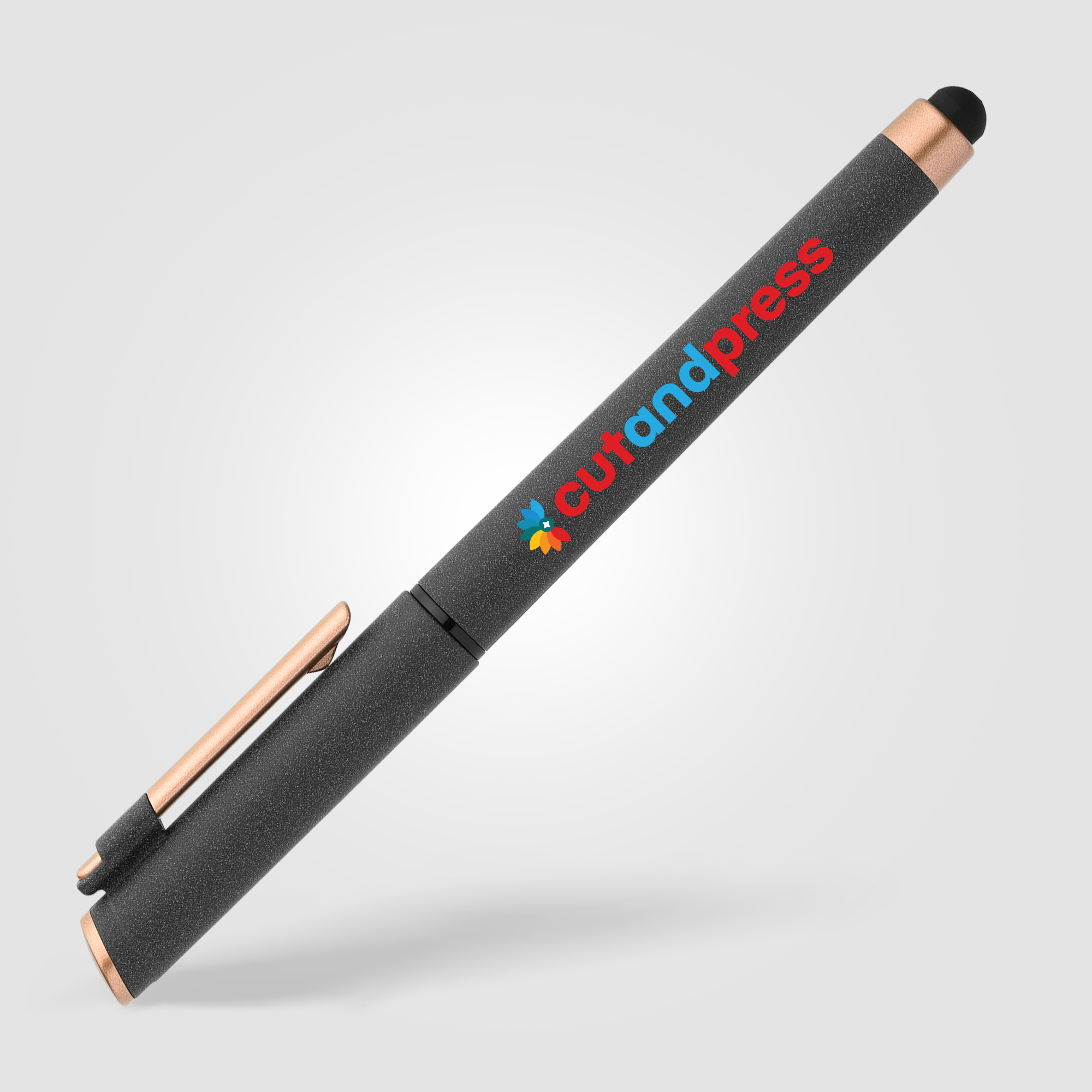 York Recycled Plastic Bronze Trim Stylus Gel Pen 15