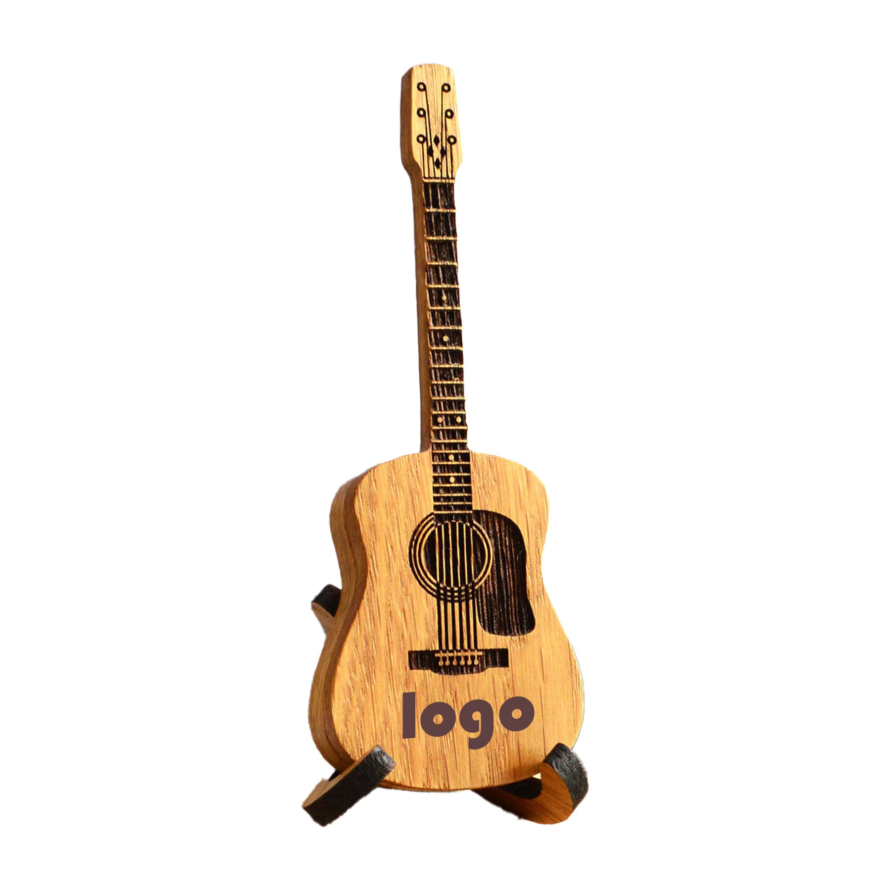 Wooden Acoustic Guitar Pick Box
