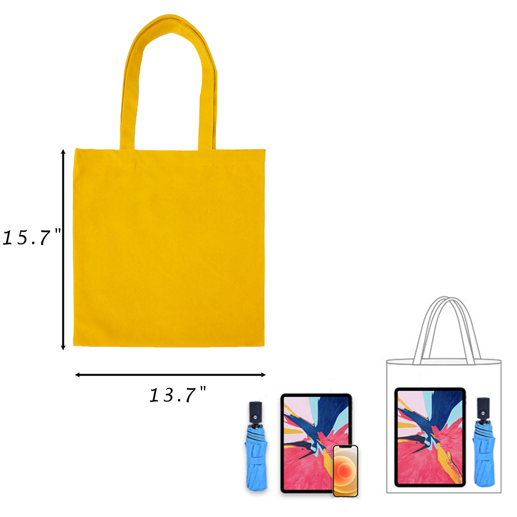 6-ounce Cotton Woven Cloth Tote Bag 13