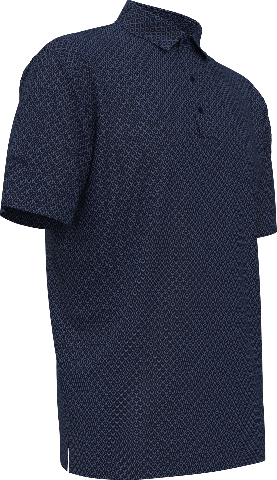 Men's Short Sleeve All Over Stitched Chev Polo 14