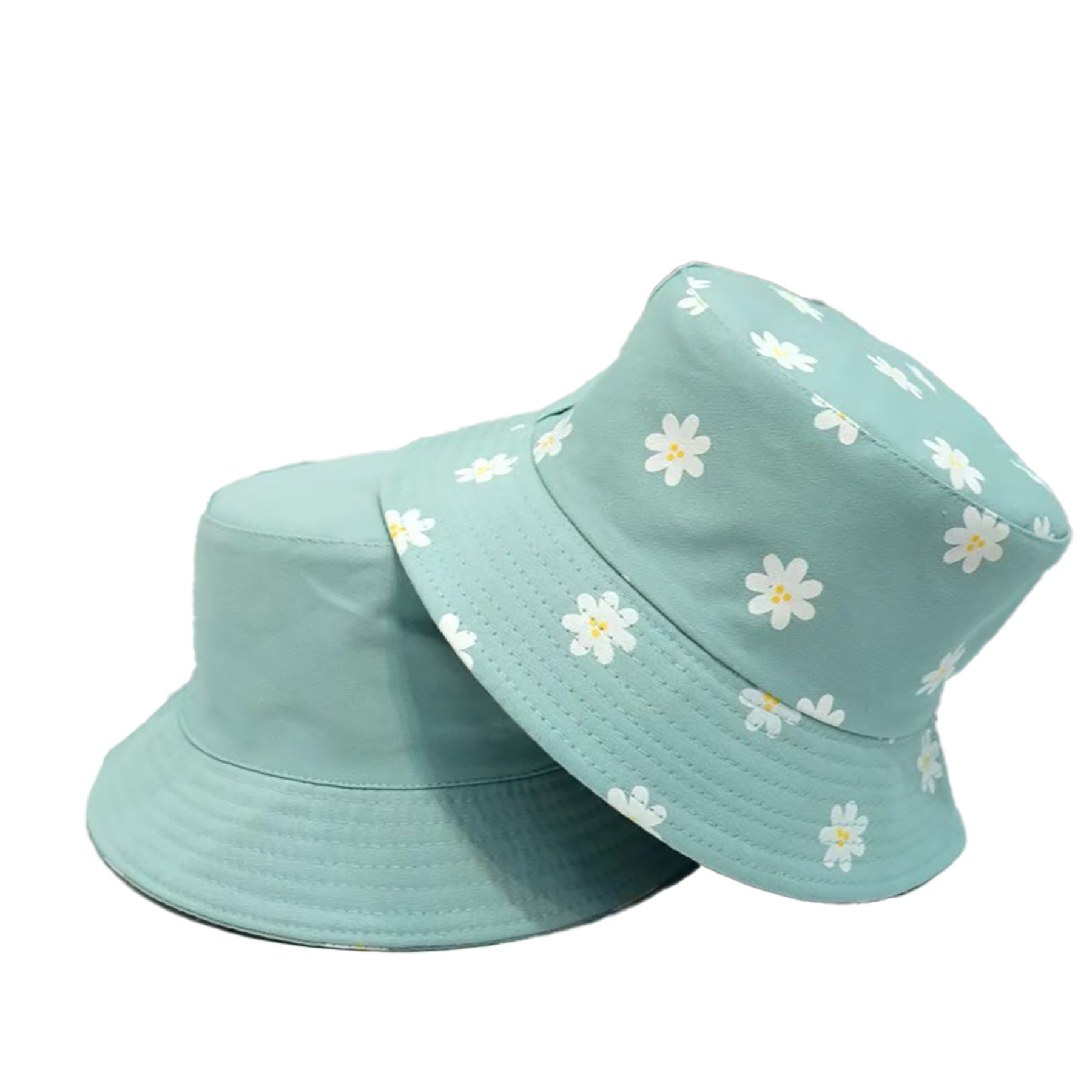 Reversible Cotton Small Flower Pattern Bucket Hat 3