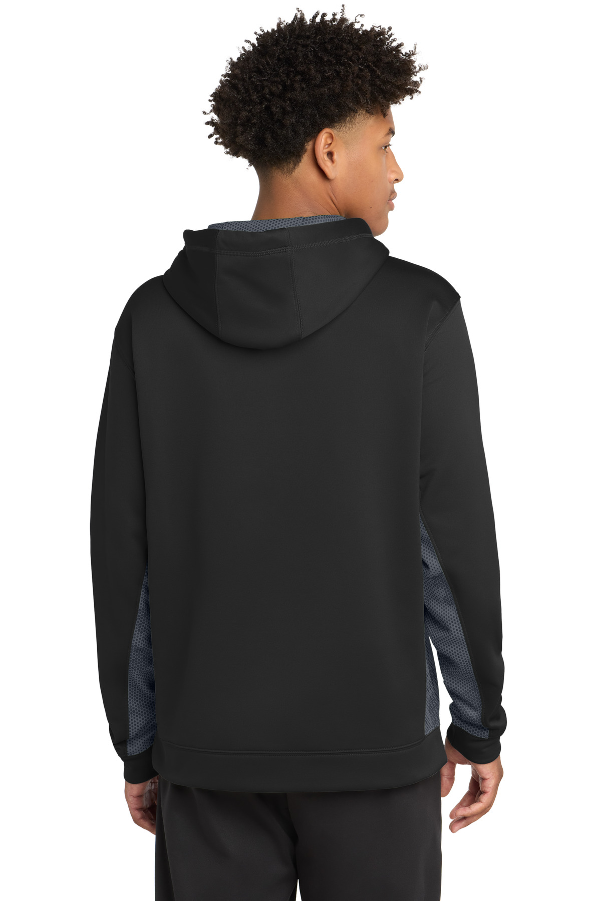 Sport-Tek Sport-Wick CamoHex Fleece Colorblock Hooded Pullover. ST239, custom hoodie or sweatshirt with logo imprint 3