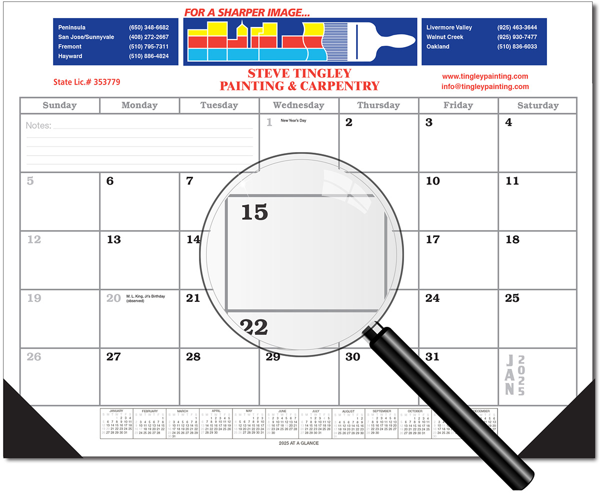 Desk Planner Blotter Calendar - Full Color 6