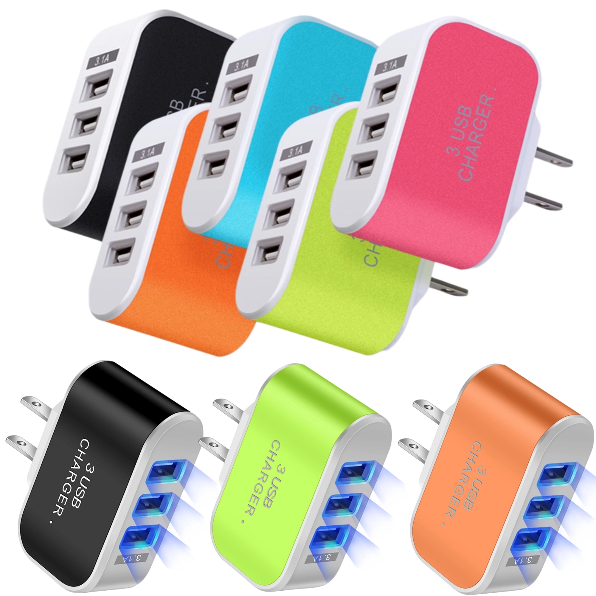 Cell Phone USB Fast Wall Charger Block