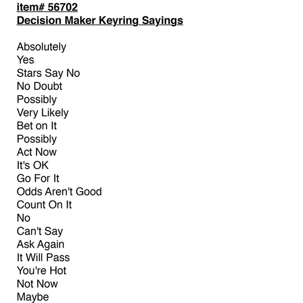 Executive Decision Maker Keyring 2