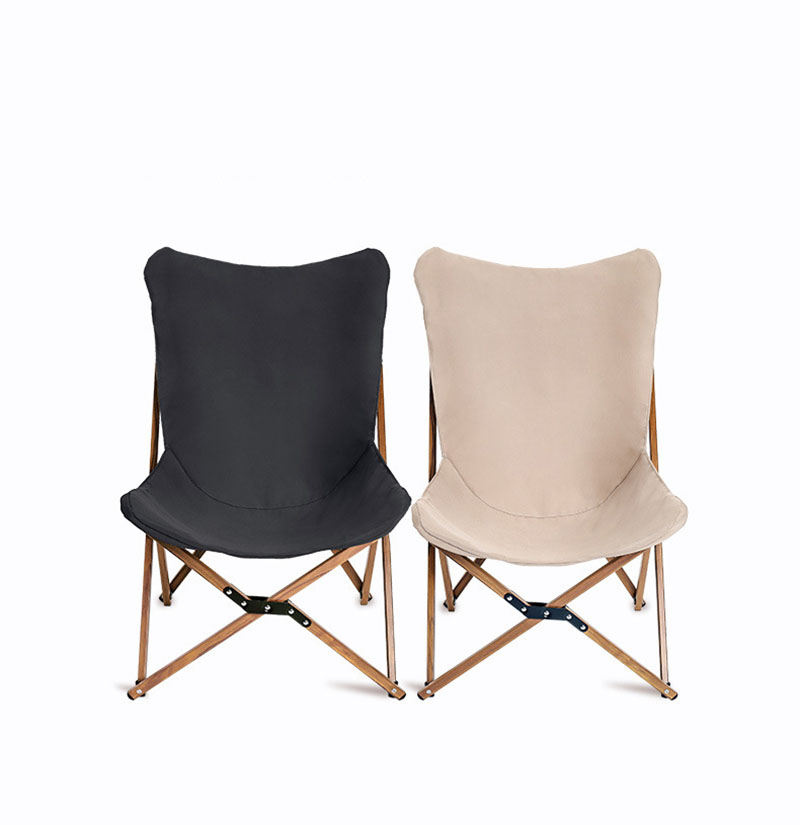 Portable Wood Grain Folding Chair 2