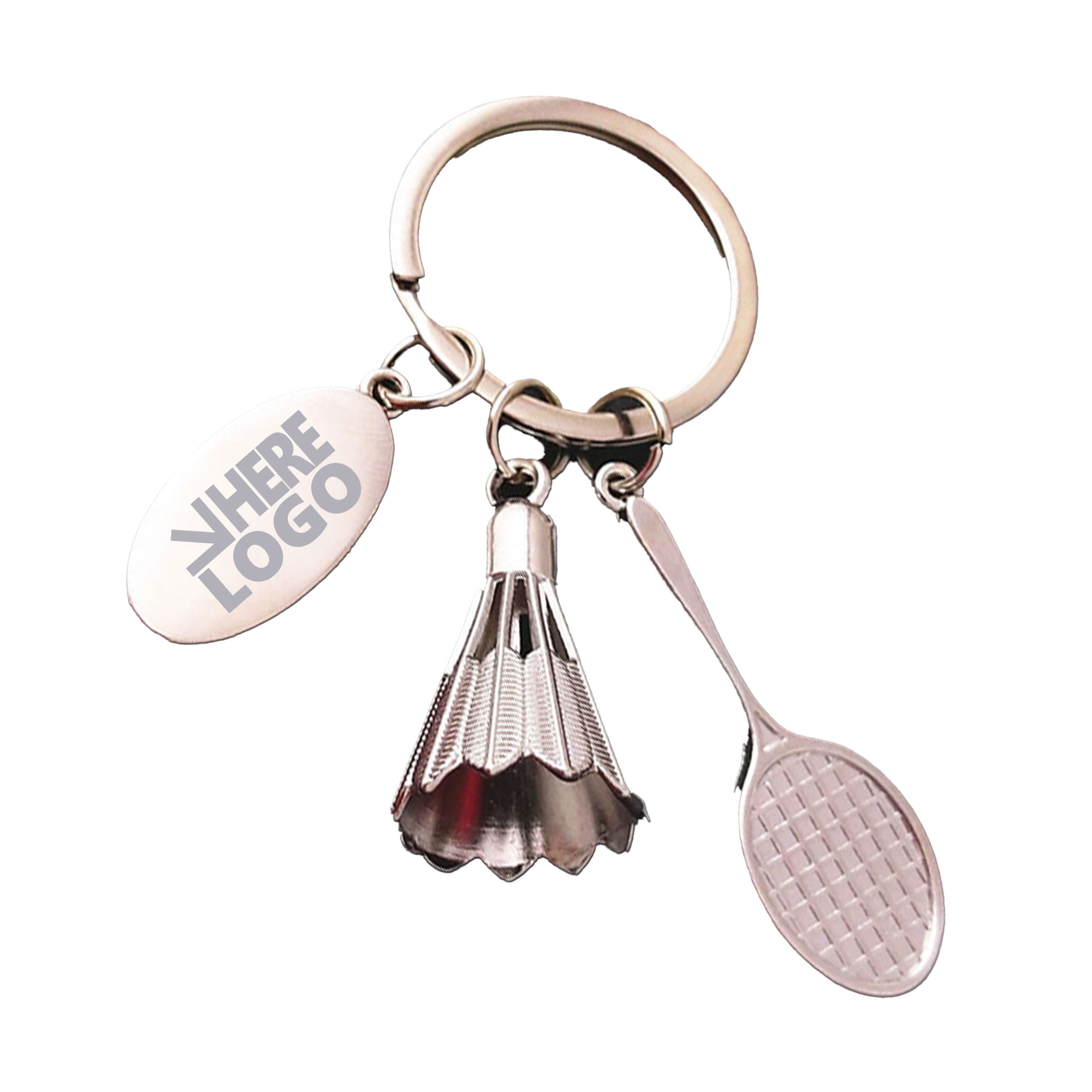 MOQ 20 Badminton Keychain 3D Fun and Sporty Key Tag 1