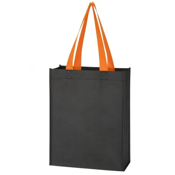Non-woven Two-tone tote bag-9.5x12x4.5 4