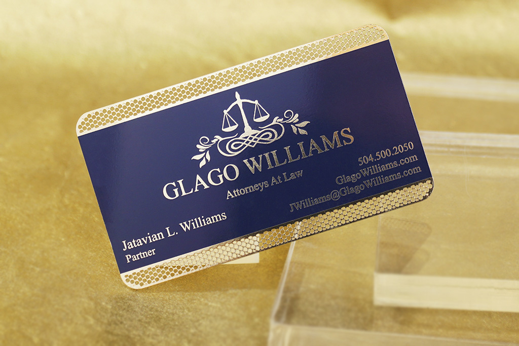 Brass Finish Business Cards 20