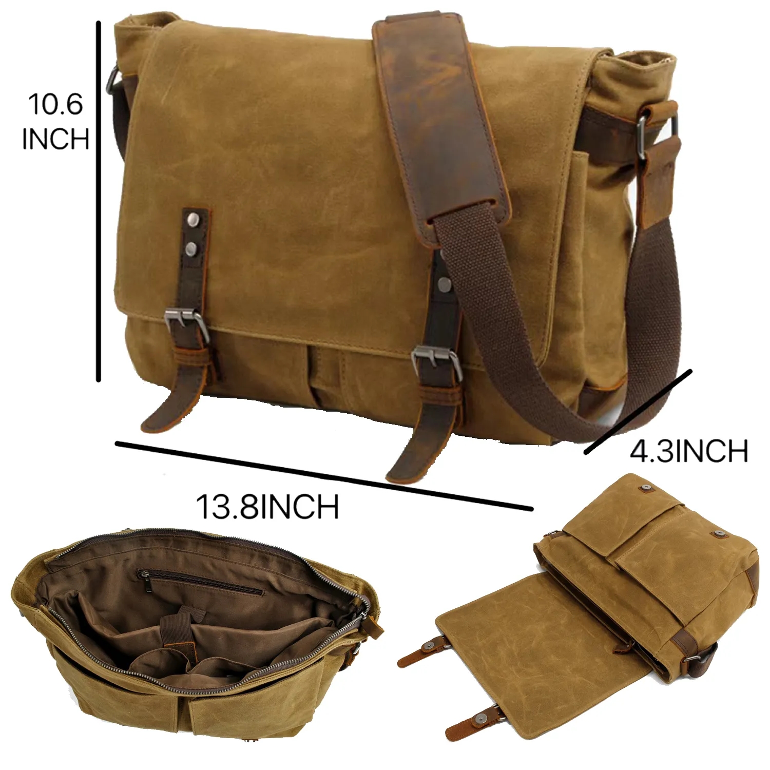 Casual canvas men's cross-body bag 5