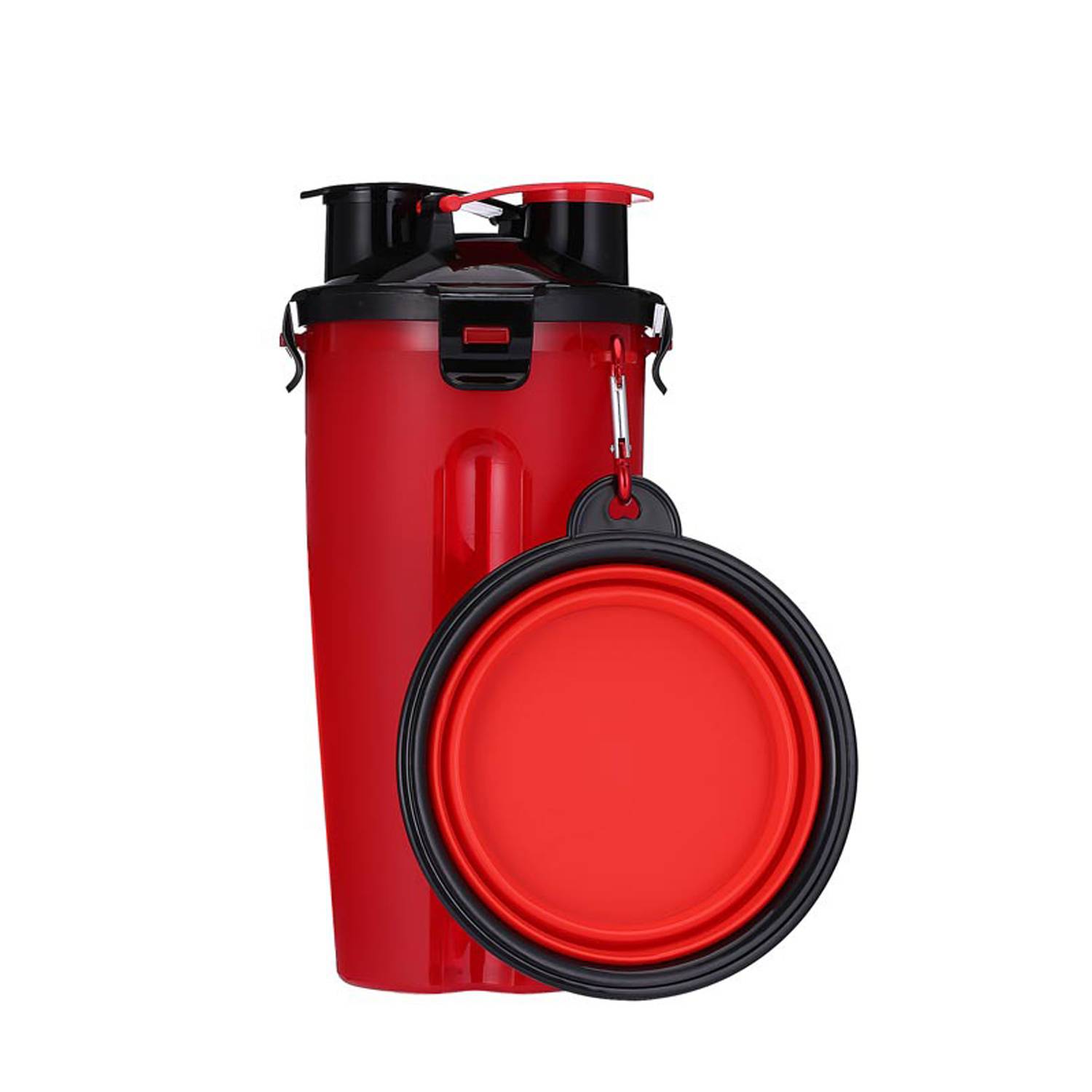 Dog Dual Chamber Bottle w/ Collapsible Bowl 5