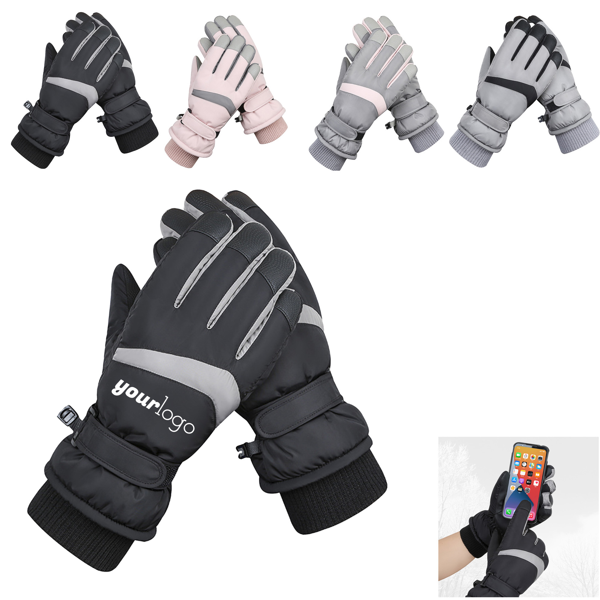 Kids Waterproof Thermal Ski Gloves 1