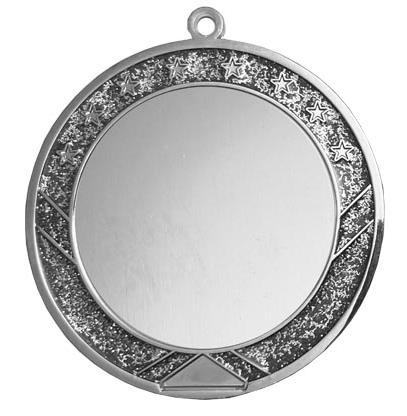 Medallion: 2.75" Silver Glitter Holder Medal 2