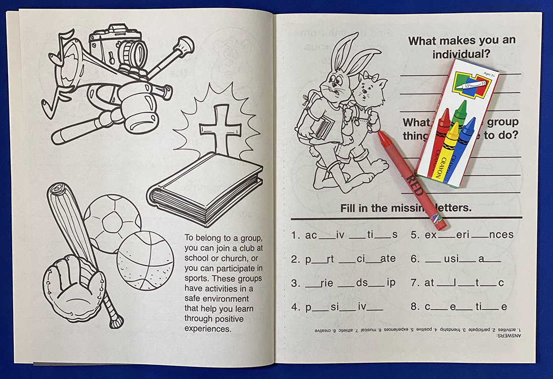 COLORING SET - Gangs are Not For You Coloring Book Fun Pack 4