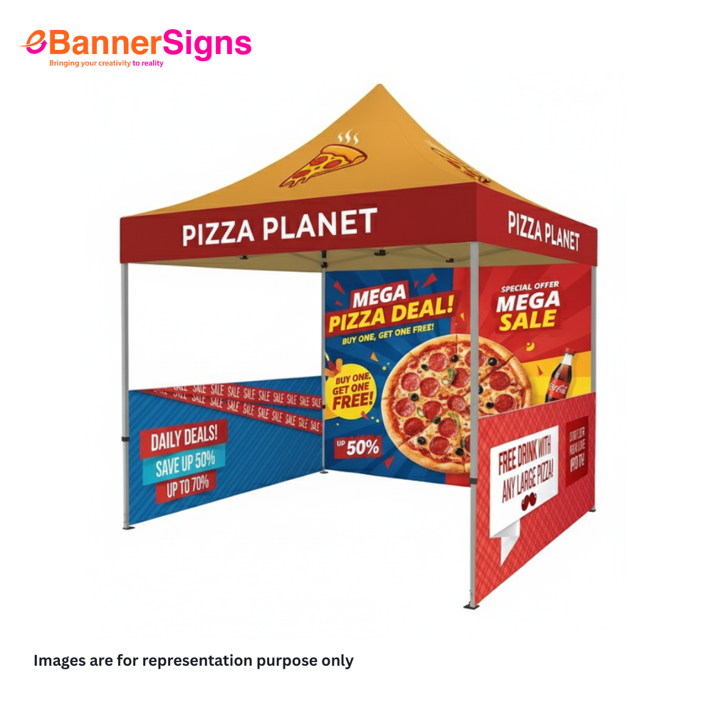 Canopy Tent 10 x 10 (Topper + Hardware + Full Backwall + 2 Double Single Side Wall) 5