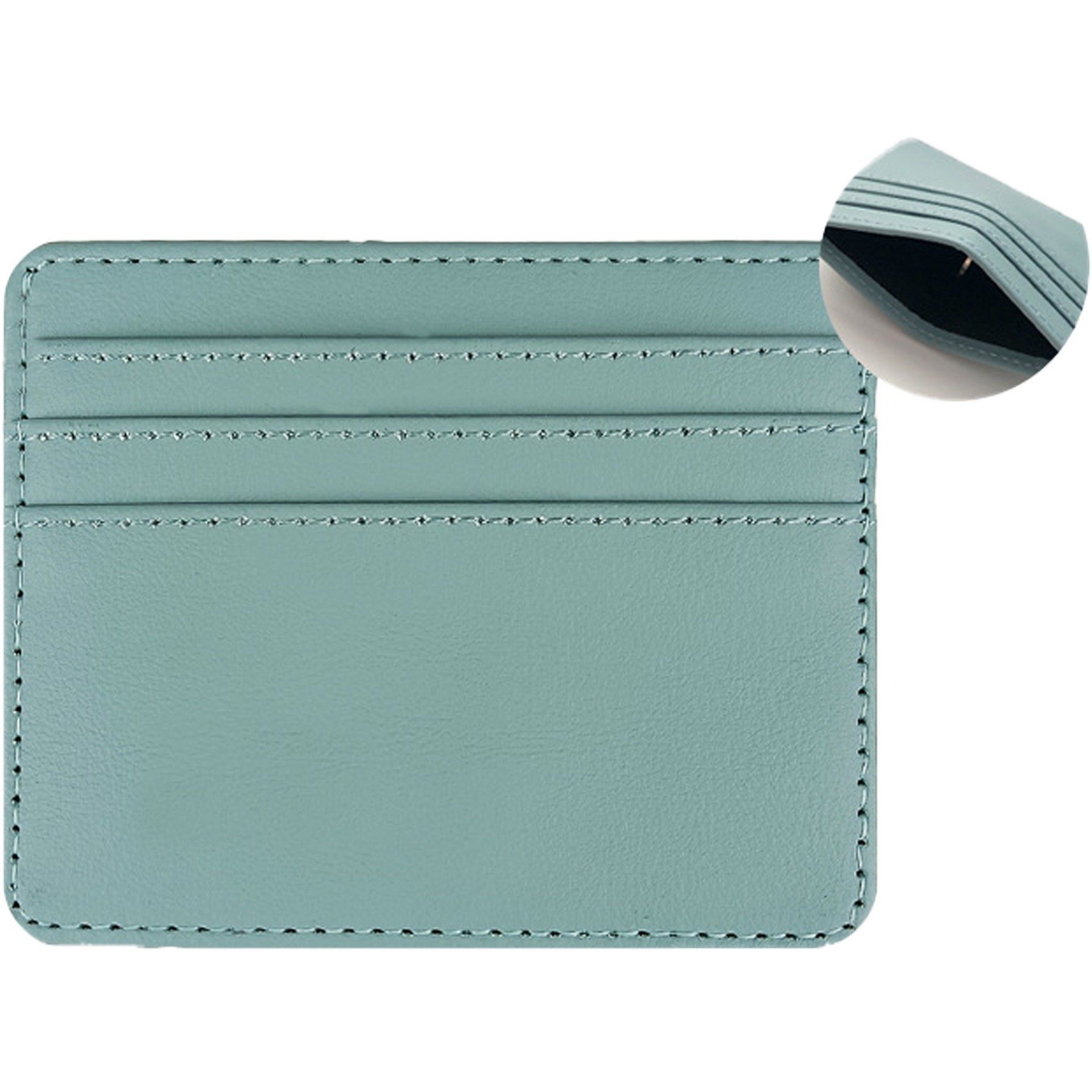 Leather Minimalist Wallet With Id Window Cover Credit Card Holder For Men & Women 4