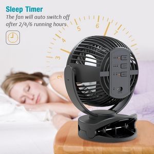 Rechargeable Camping Lantern Clip-On Fan With Hanging Hook 2