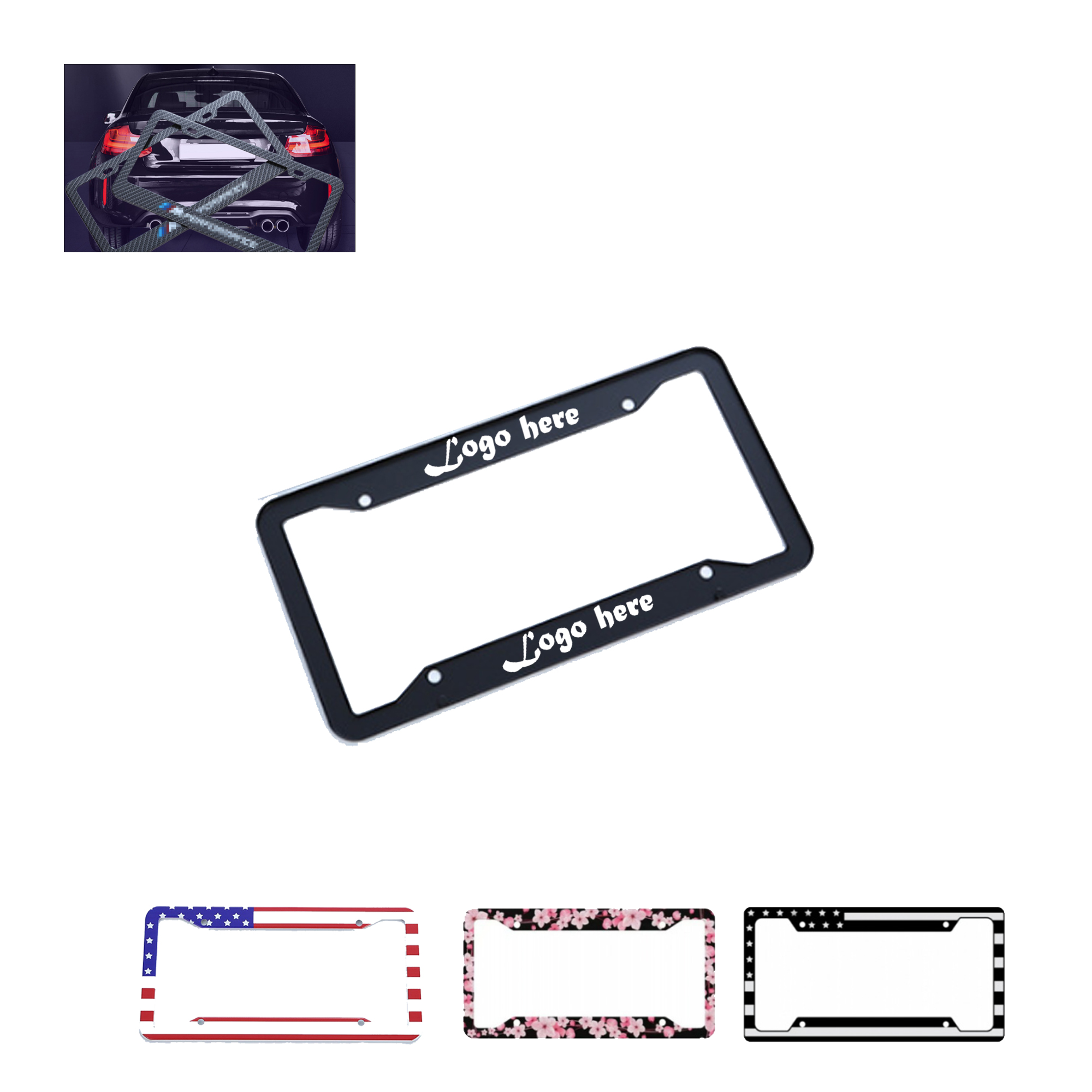 Personalized Aluminum Alloy License Plate Frame 2