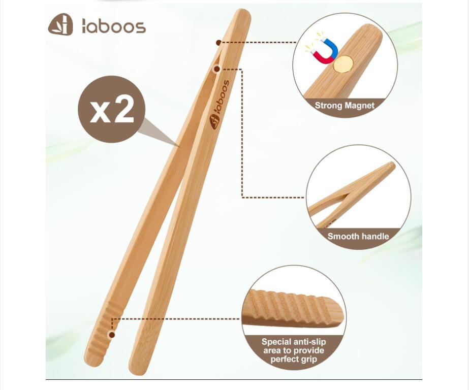 Magnetic bamboo tea tongs 4
