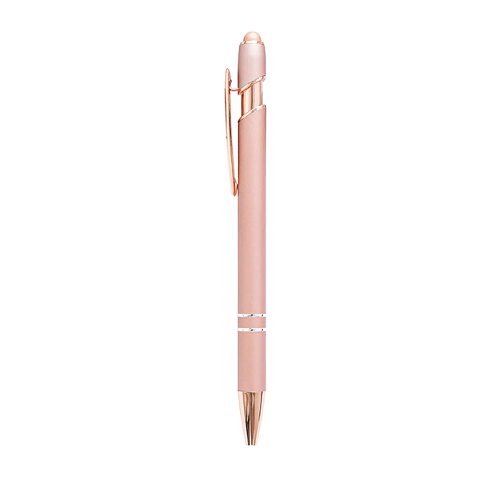 Soft Touch Rose Gold Trim Metal Pens 9