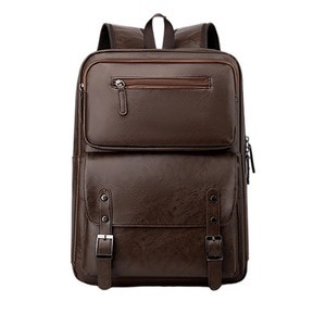 Men Travel PU Waterproof Laptop Backpack 12