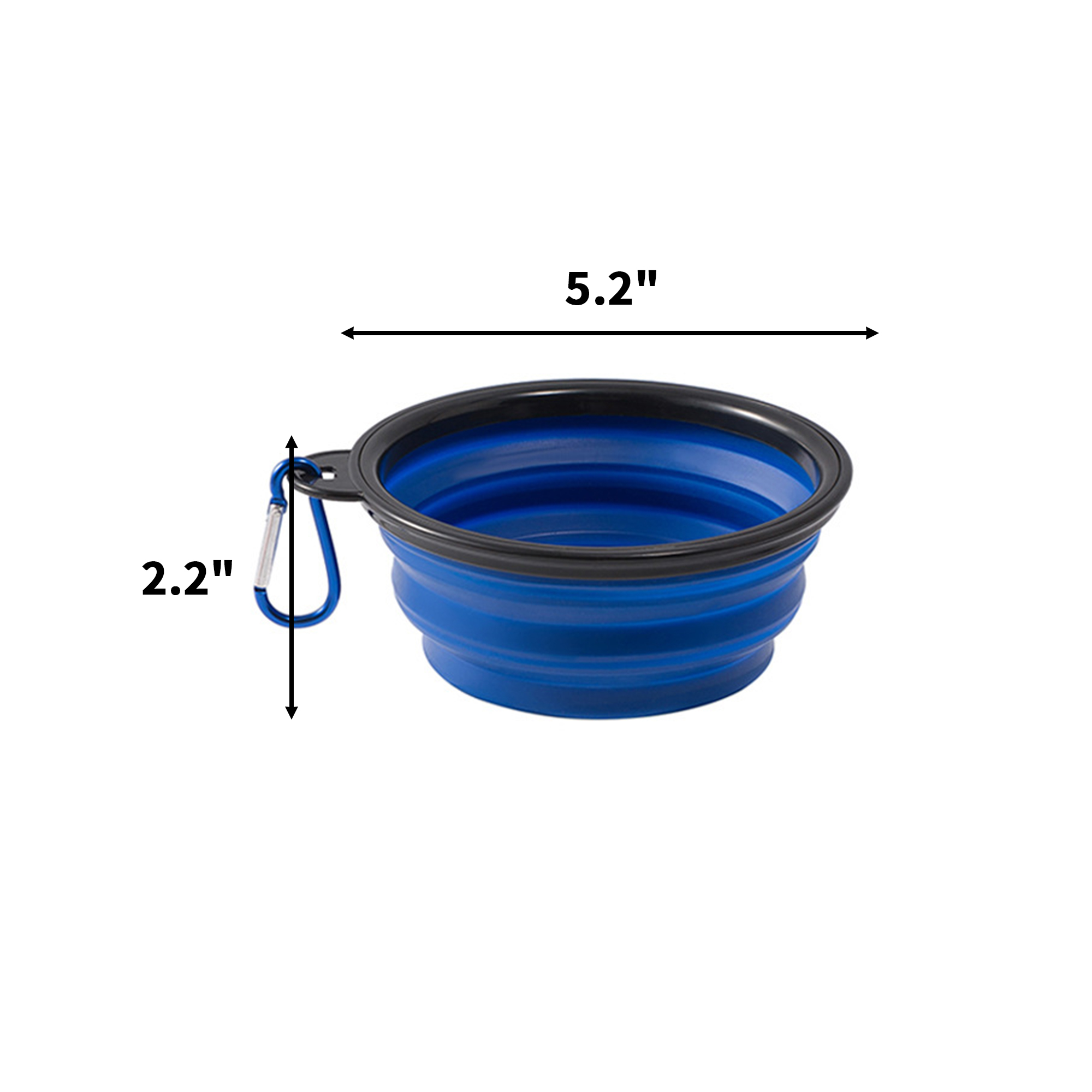 Portable Collapsible Pet Travel Dish With Carabiner 8