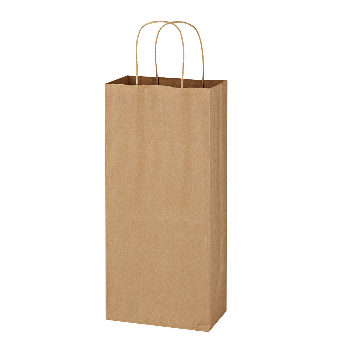 Kraft Paper Brown Wine Bag - 5.25" x 13" 2