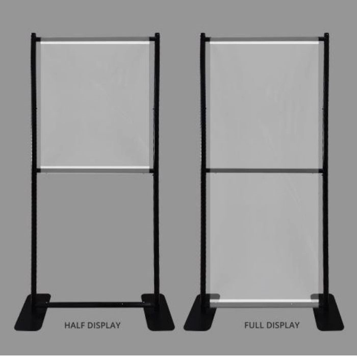 Floor Standing Sneeze Shield - 2' x 6.5' ( Half) 2