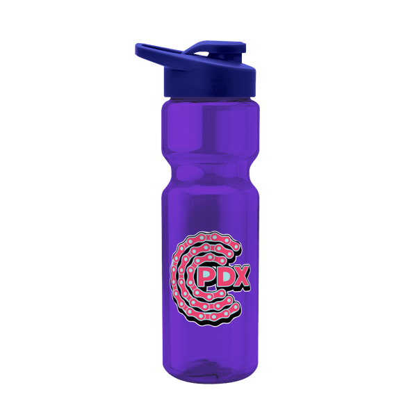 Blazer 28oz Transparent Bike Bottle w/Drink-thru Lid 380