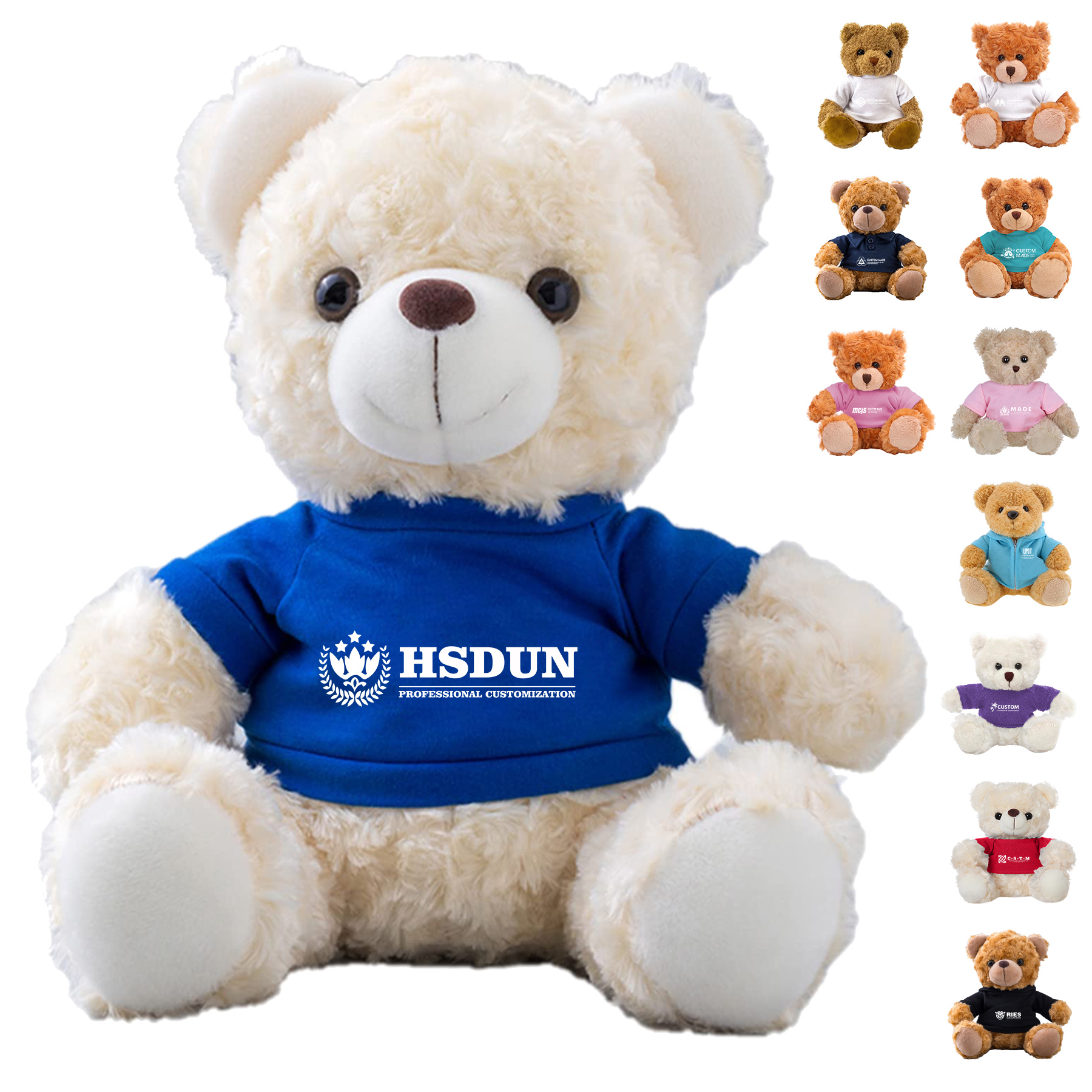 11'' Seated Style Stuffed Plush Teddy Beat With T-shirt 13