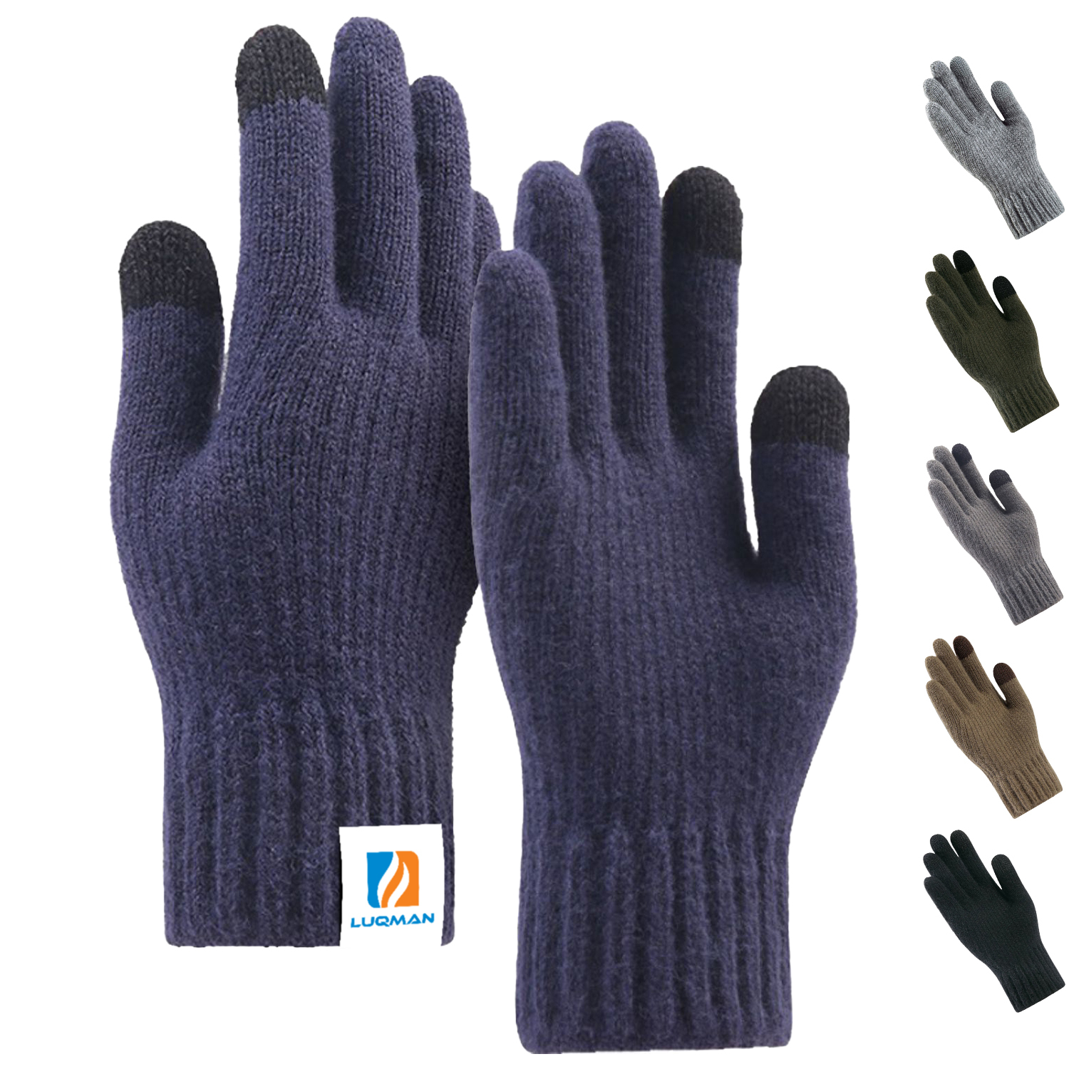 Thick Adult Gloves w/ 2 Finger Touch 2