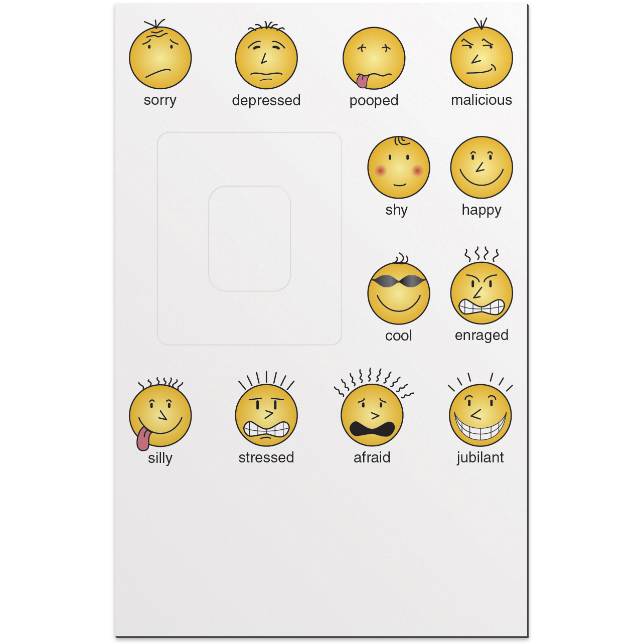 .020 High Resolution Magnet / with Rectangle Mood Indicator (3.63"x5.56") Four colour process 2