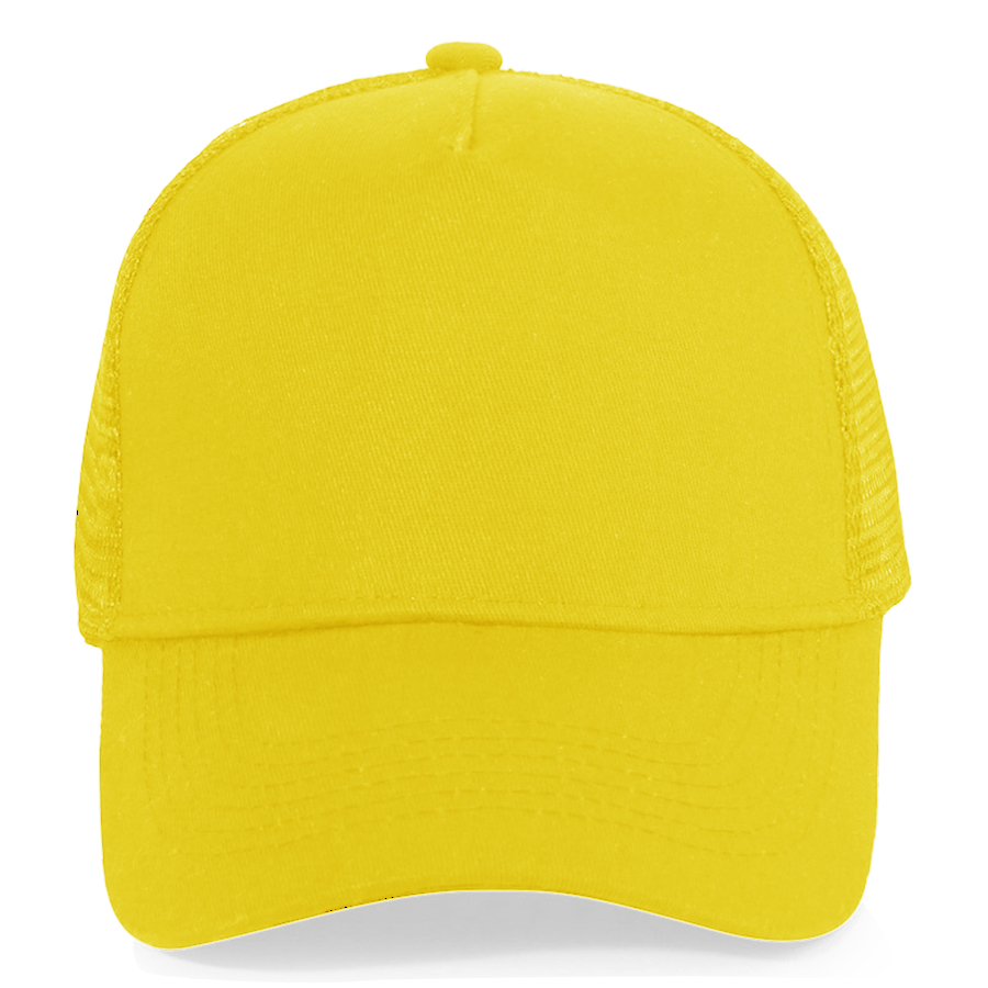 Stock Solid Color Cotton 5-Panel Trucker Cap 14