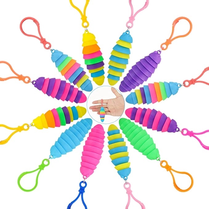 Articulated Stretch Caterpillar Toy Key Chain 4
