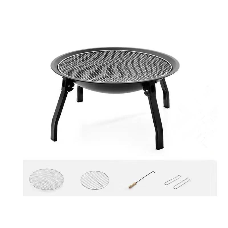 Outdoor Folding Charcoal Grill Fire Pit 7