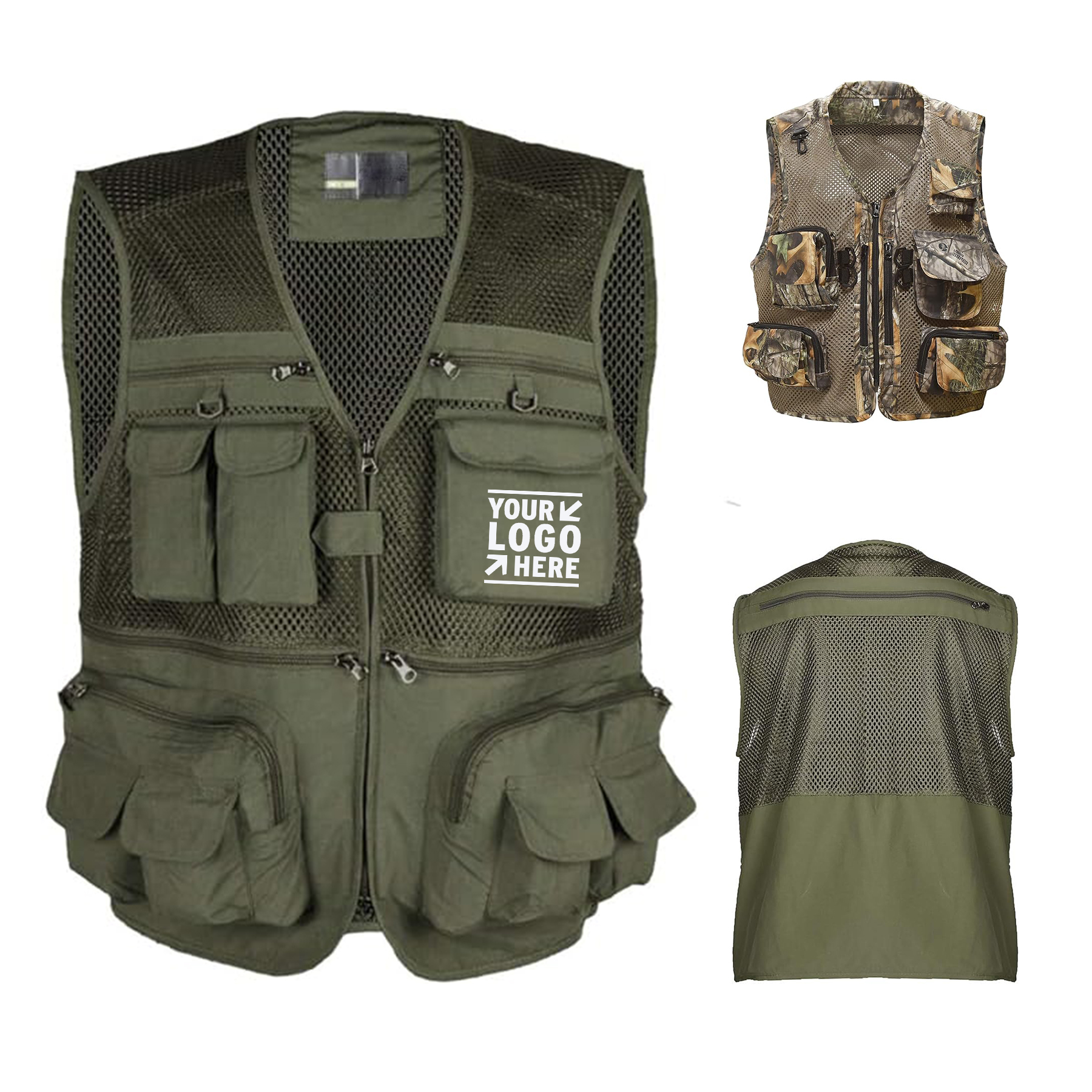 Breathable Outdoor Traveling Hiking Multi Pocket Fly Fishing Vest 2