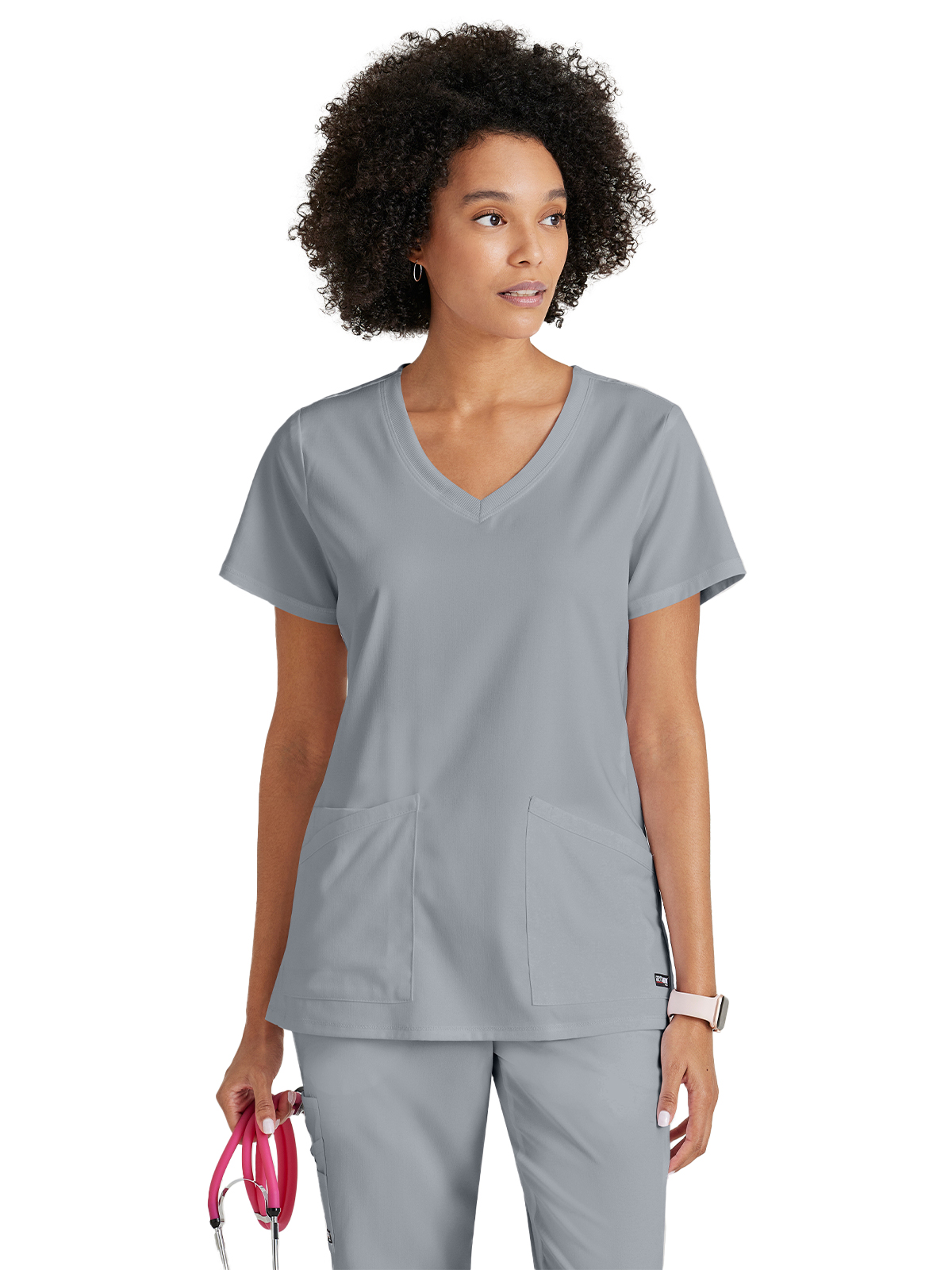 Grey's Anatomy Spandex Stretch - Women's Three-Pocket V-Neck Serena Scrub Top 50