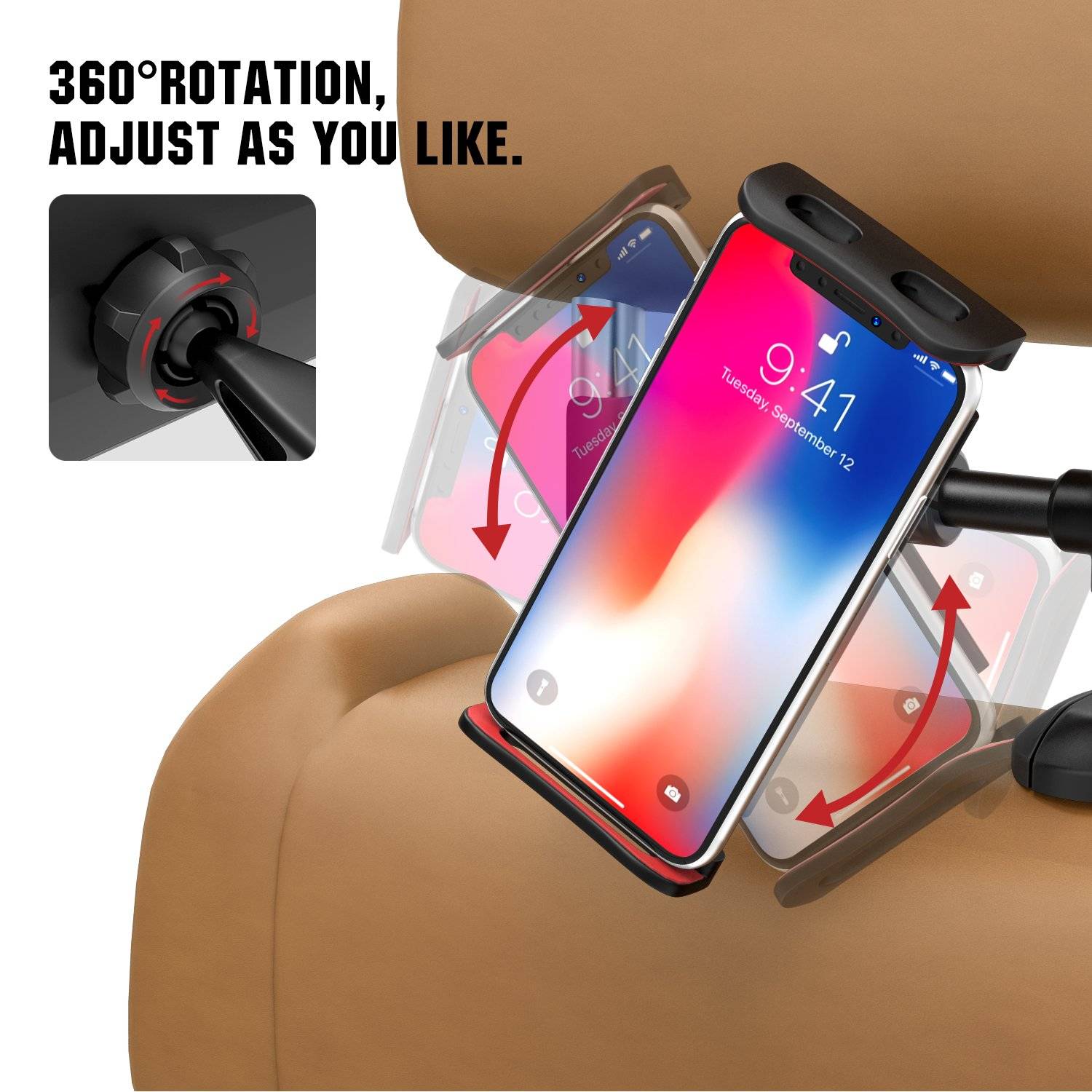 Car Back Seat Tablet Phone Holder 6