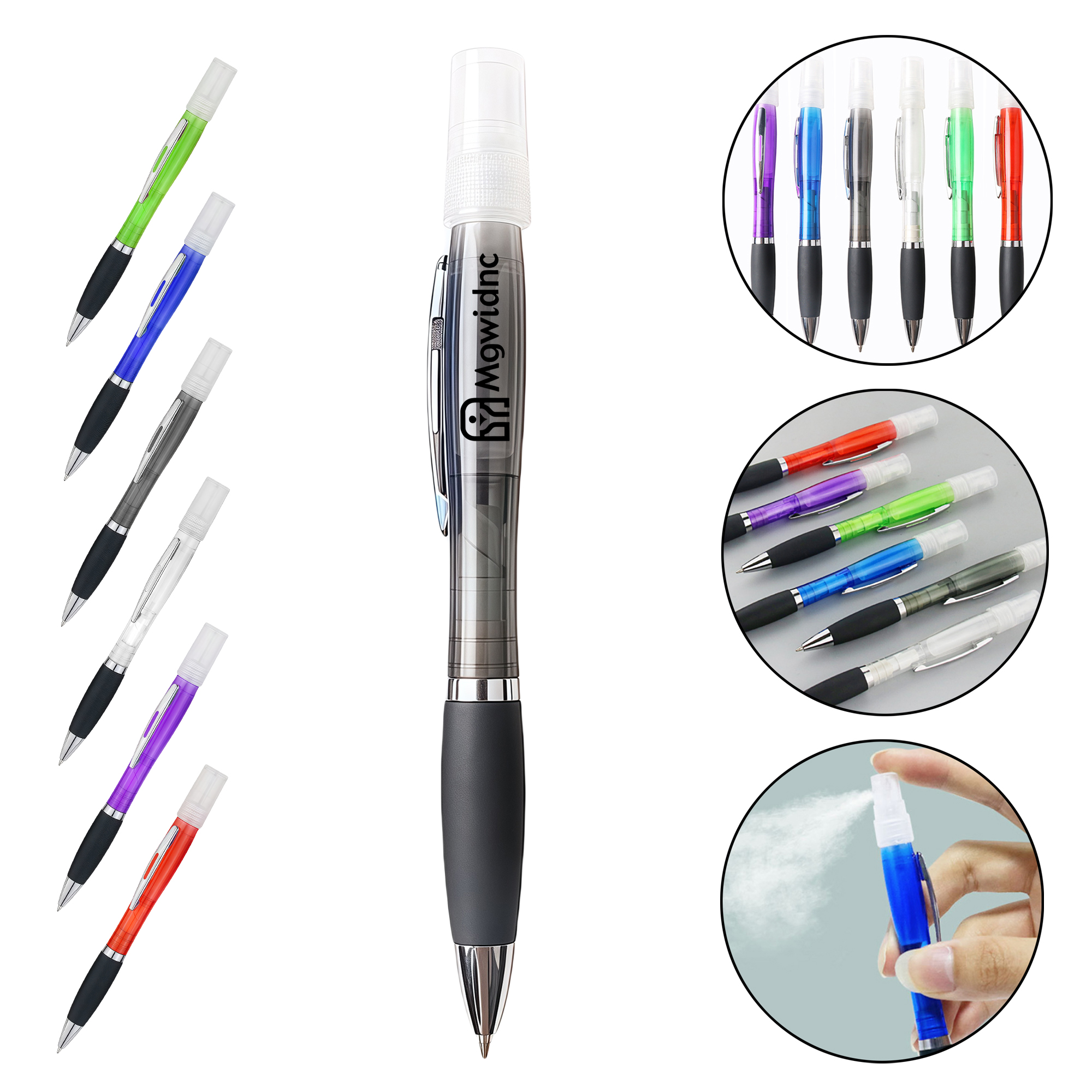 Portable Spray Pen for Hand Sanitizer Refillable Dual-Use Writing and Disinfection Tool for Office