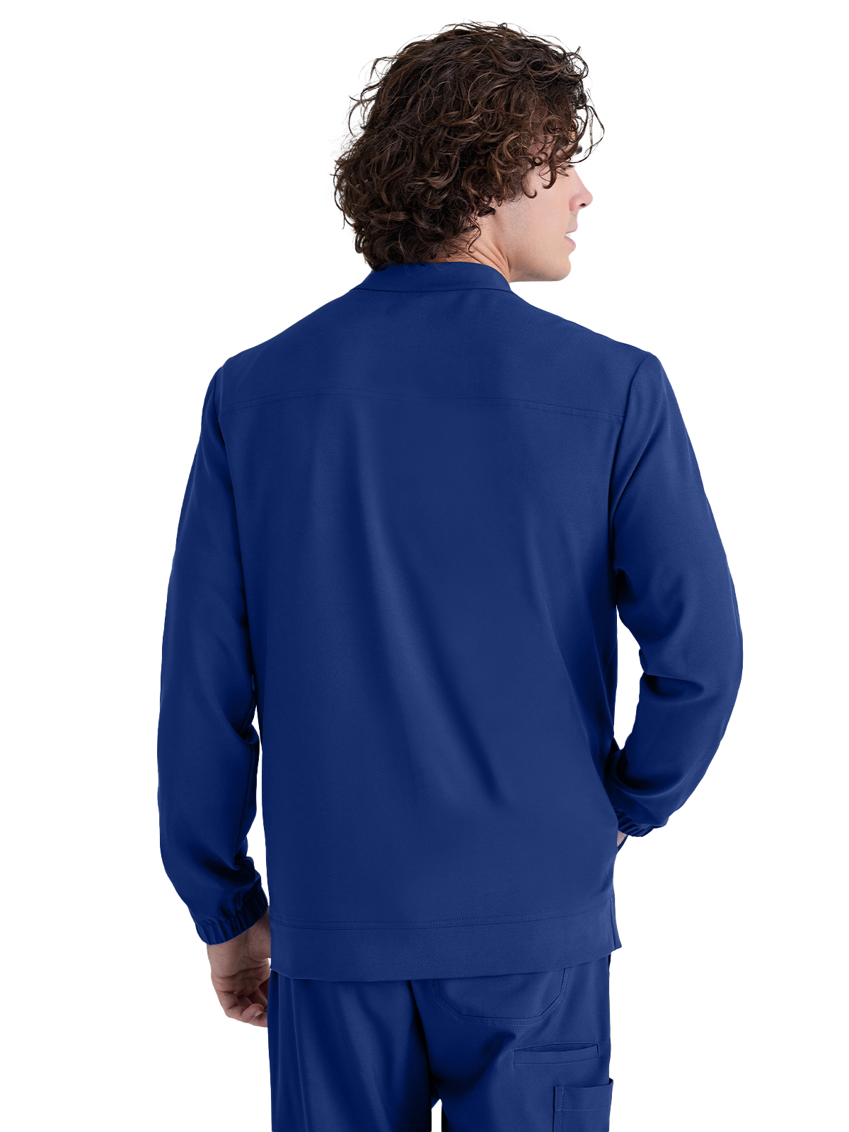Grey's Anatomy Evolve Stretch - Men's Three-Pocket Cycle Warm Up Scrub Jacket 55