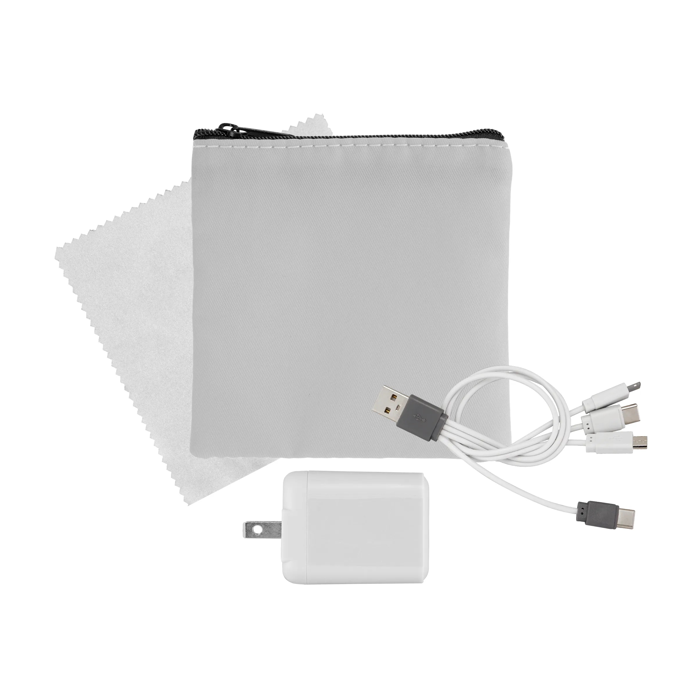 RPET Fast Charger, Cable & Cloth Kit 10