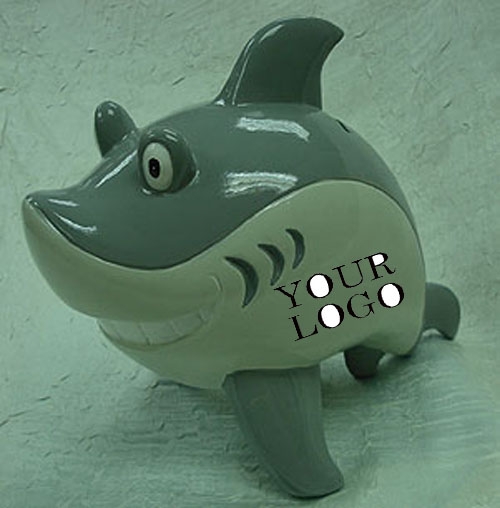 7" Great White Shark Coin Bank 3