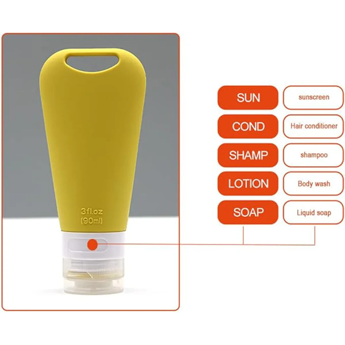 Squeezable Refillable Customized Colors Toiletries Container 6