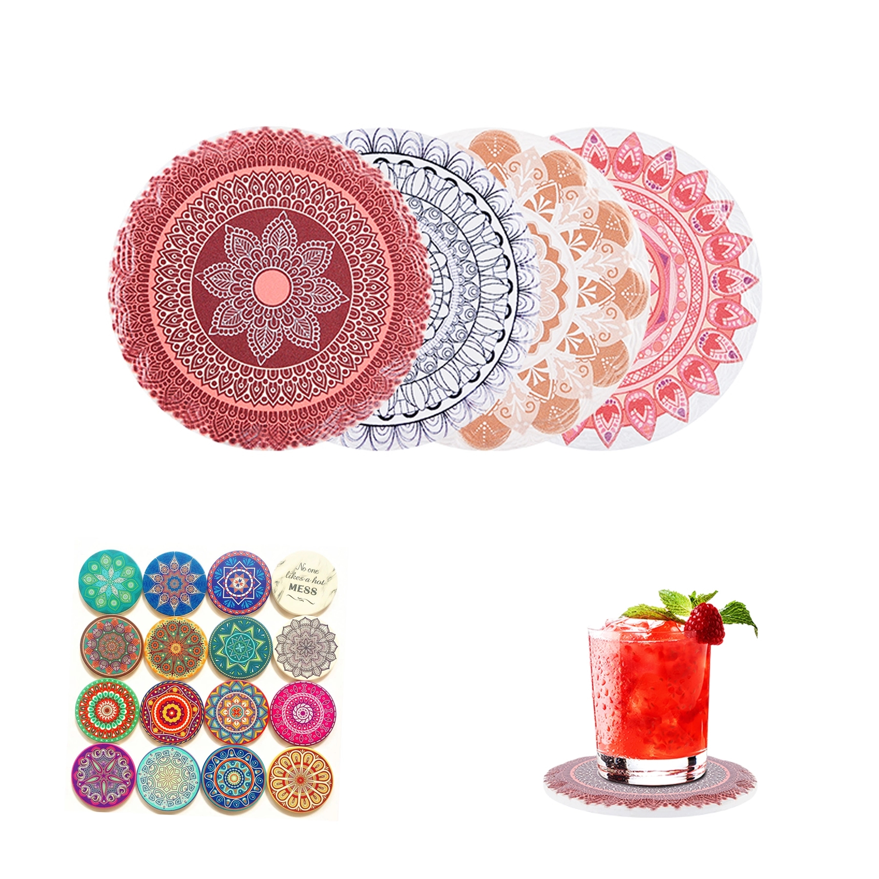 Round Absorbent Coasters for Drinks 1