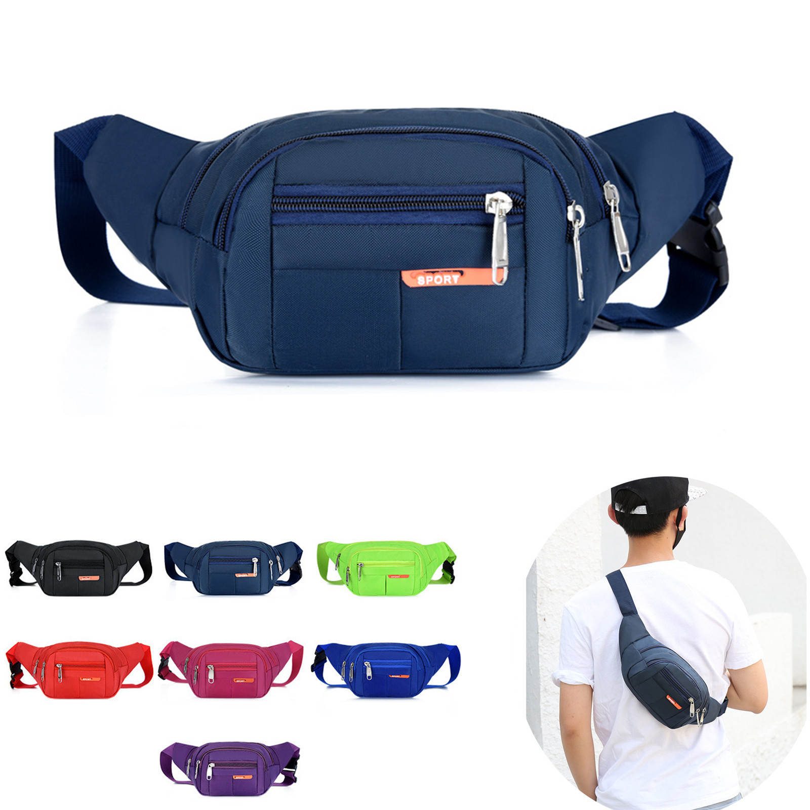 Fanny Pack for Men Women Waterproof Hip Bum Bag 2